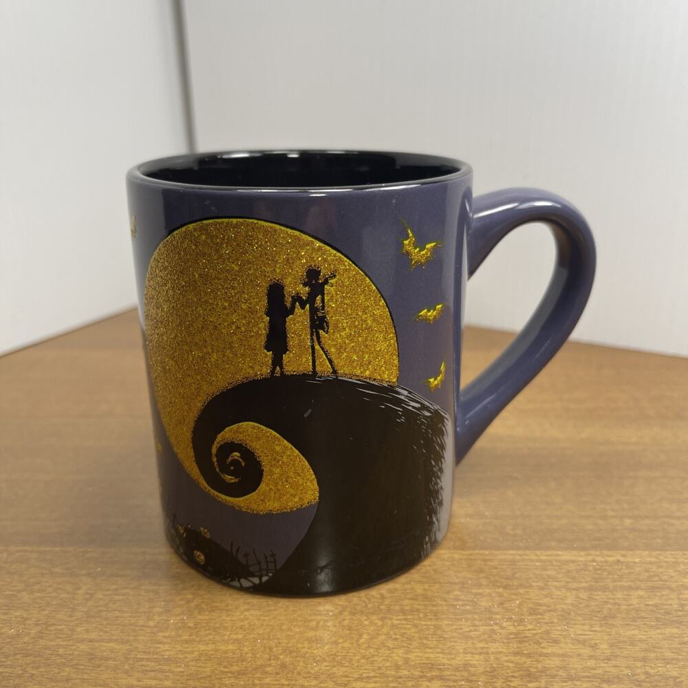 Jack Skellington The Nightmare Before Christmas Mug Purple Gold With Sally